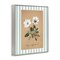 Stupell Industries White Flower Green Stripes Framed Giclee, design by Lettered and Lined